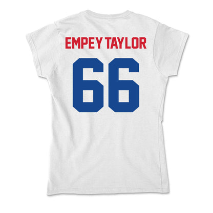 SMU - NCAA Women's Soccer : Haven Empey-Taylor - Soft Style Women’s T-Shirt-1