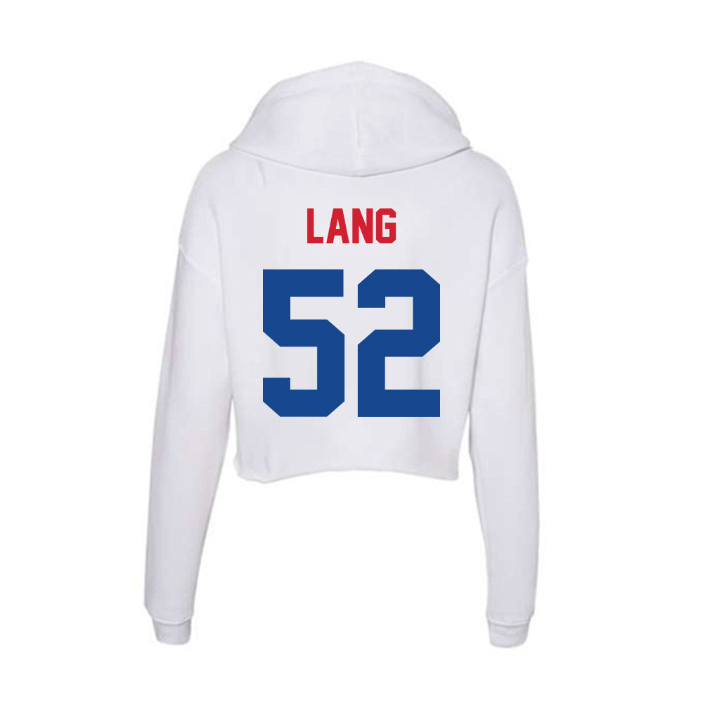 SMU - NCAA Football : Jahkai Lang - Women's Crop Fleece Hoodie-1