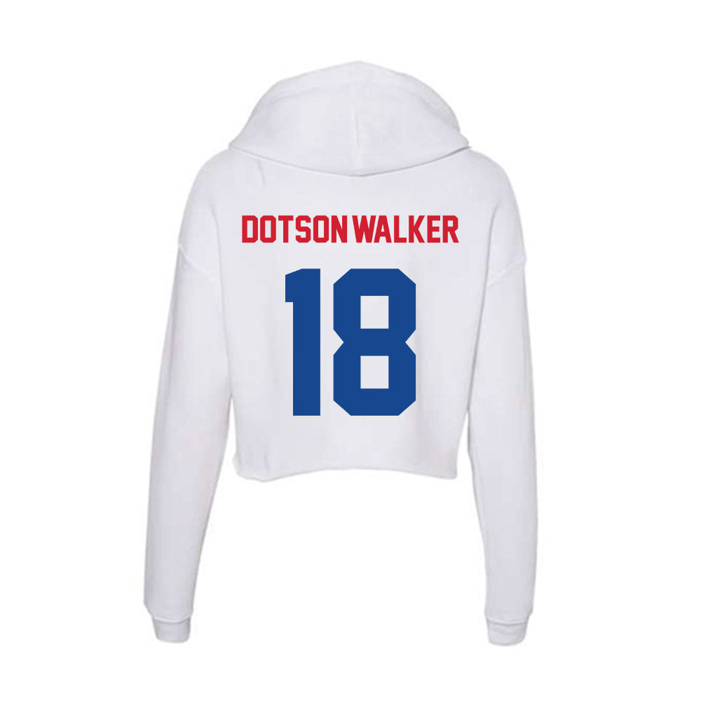SMU - NCAA Football : Ka'Davion Dotson-Walker - Women's Crop Fleece Hoodie-1