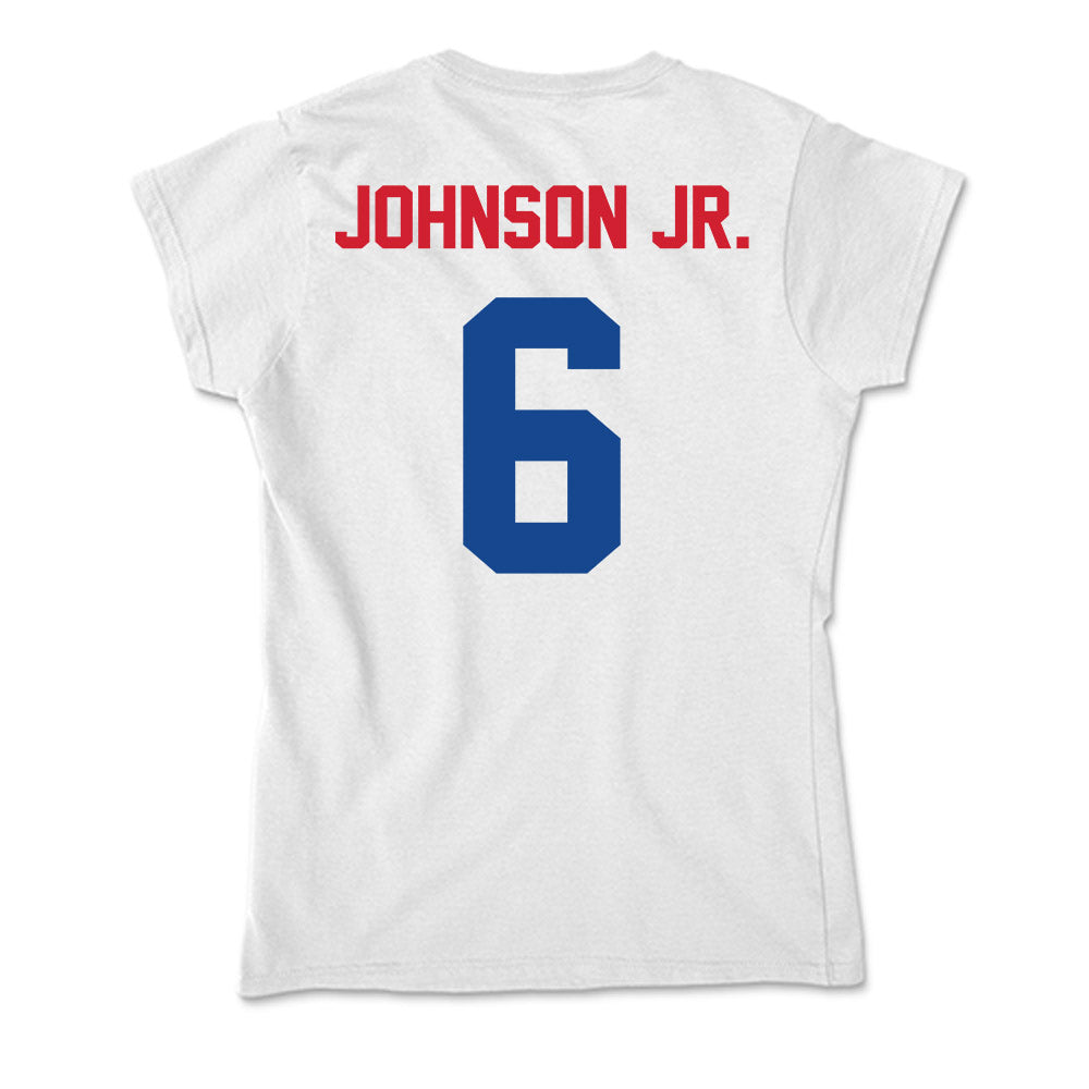 SMU - NCAA Football : Chris Johnson Jr. - Soft Style Women’s T-Shirt-1