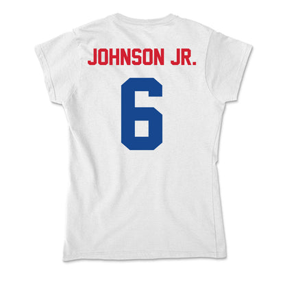 SMU - NCAA Football : Chris Johnson Jr. - Soft Style Women’s T-Shirt-1
