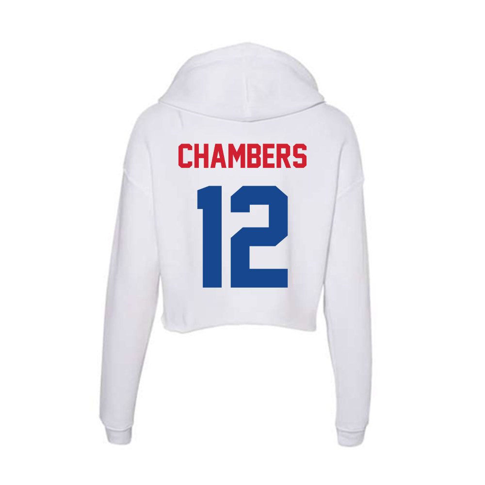 SMU - NCAA Football : Kyron Chambers - Women's Crop Fleece Hoodie-1