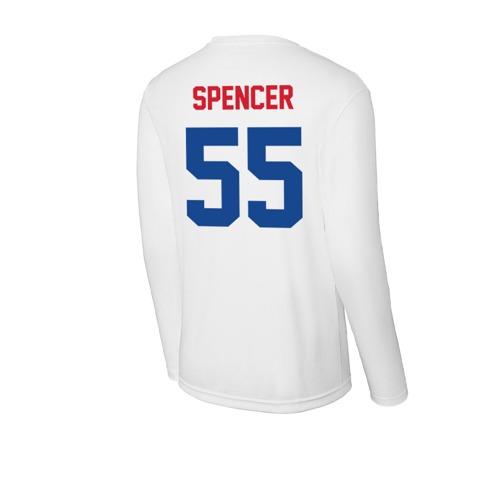 SMU - NCAA Football : Woo Spencer - Activewear Long Sleeve T-Shirt-1