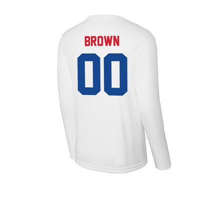 SMU - NCAA Football : Carterrious Brown - Activewear Long Sleeve T-Shirt-1