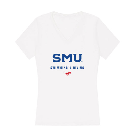 SMU - NCAA Women's Swimming & Diving : Karsten Fields - Women's V-Neck T-Shirt-0