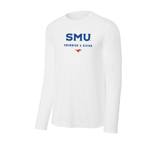 SMU - NCAA Women's Swimming & Diving : Julia Yakushi - Activewear Long Sleeve T-Shirt-0