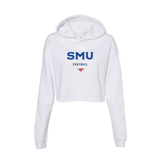 SMU - NCAA Football : Woo Spencer - Women's Crop Fleece Hoodie-0