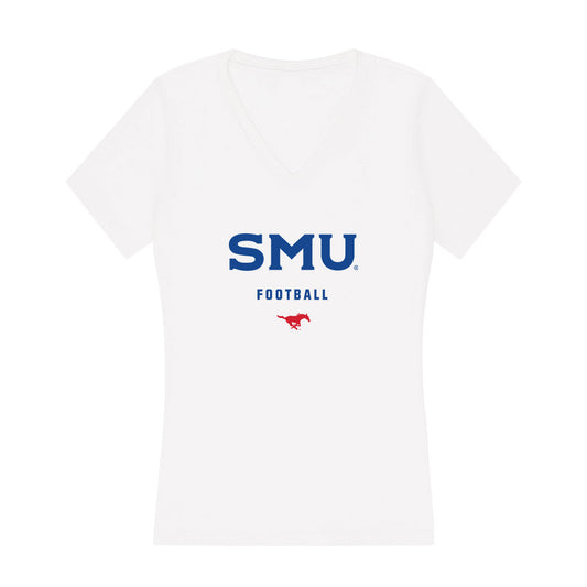 SMU - NCAA Football : Nic Heck - Women's V-Neck T-Shirt-0