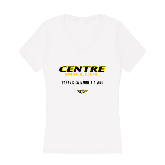 Centre College - NCAA Women's Swimming & Diving : Abigail Jacobs - Women's V-Neck T-Shirt-0