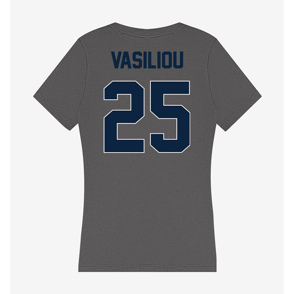 Xavier - NCAA Baseball : Evan Vasiliou - Women's V-Neck T-Shirt-1