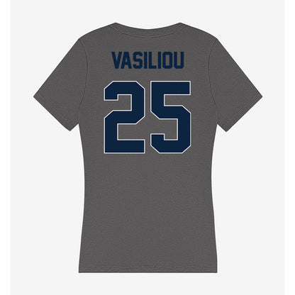 Xavier - NCAA Baseball : Evan Vasiliou - Women's V-Neck T-Shirt-1