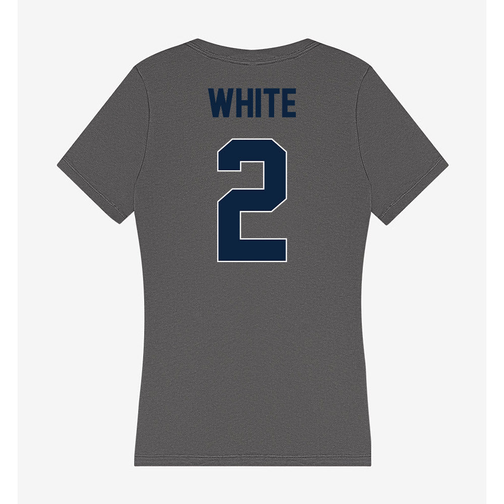 Xavier - NCAA Women's Basketball : Savannah White - Women's V-Neck T-Shirt-1