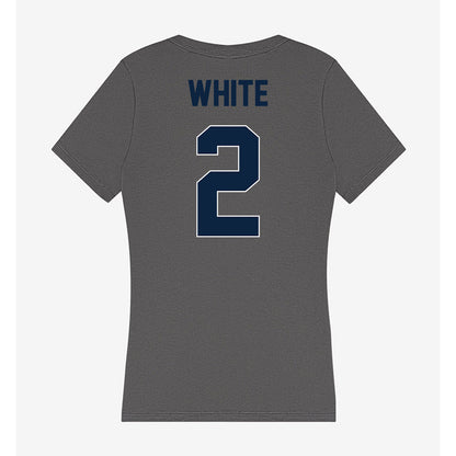 Xavier - NCAA Women's Basketball : Savannah White - Women's V-Neck T-Shirt-1