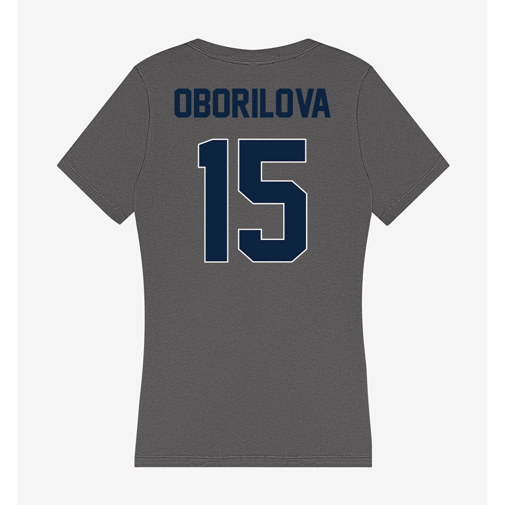 Xavier - NCAA Women's Basketball : Petra Oborilova - Women's V-Neck T-Shirt-1