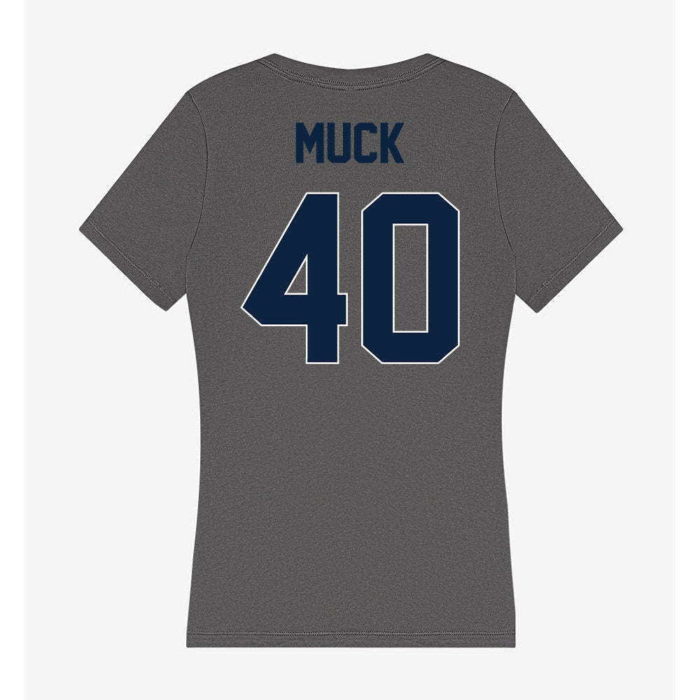 Xavier - NCAA Baseball : Karter Muck - Women's V-Neck T-Shirt-1