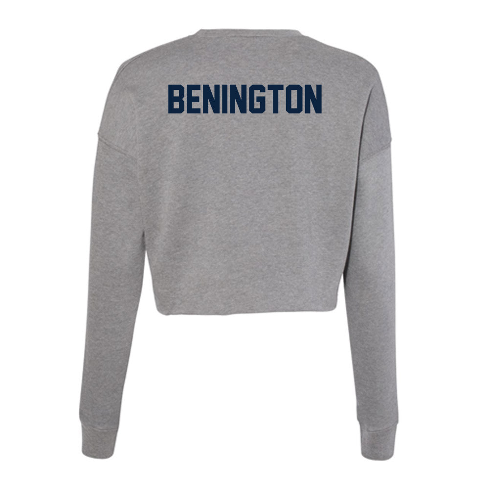 Xavier - NCAA Men's Swimming & Diving : Patrick Benington - Women's Cropped Crew Fleece-1