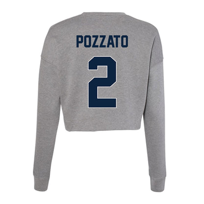 Xavier - NCAA Men's Basketball : Gabriel Pozzato - Women's Cropped Crew Fleece-1