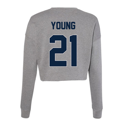 Xavier - NCAA Women's Basketball : Audia Young - Women's Cropped Crew Fleece-1