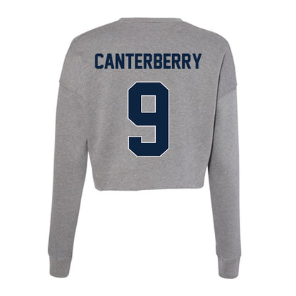 Xavier - NCAA Baseball : Donavan Canterberry - Women's Cropped Crew Fleece-1