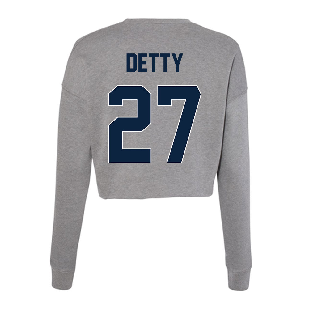 Xavier - NCAA Men's Soccer : Ely Detty - Women's Cropped Crew Fleece-1