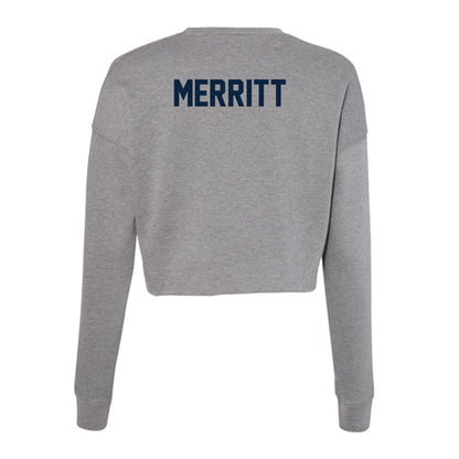 Xavier - NCAA Men's Track & Field : Andrew Merritt - Women's Cropped Crew Fleece-1