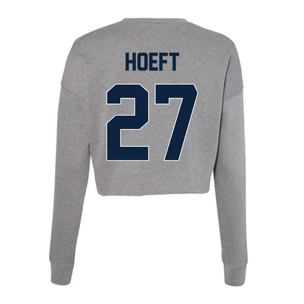 Xavier - NCAA Baseball : Sam Hoeft - Women's Cropped Crew Fleece-1