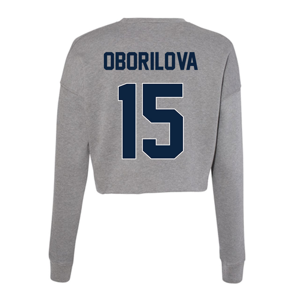 Xavier - NCAA Women's Basketball : Petra Oborilova - Women's Cropped Crew Fleece-1