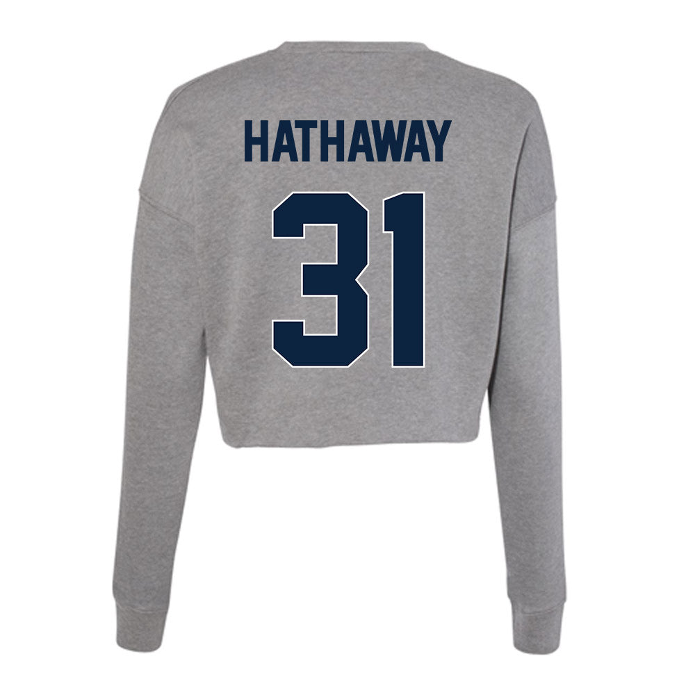 Xavier - NCAA Women's Lacrosse : Genevieve Hathaway - Women's Cropped Crew Fleece-1