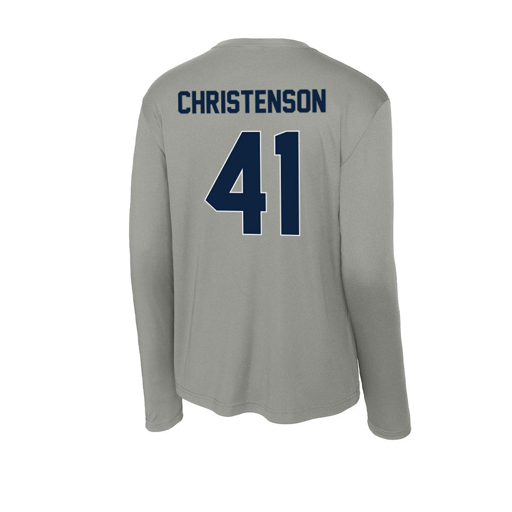 Xavier - NCAA Baseball : Carter Christenson - Activewear Long Sleeve T-Shirt-1