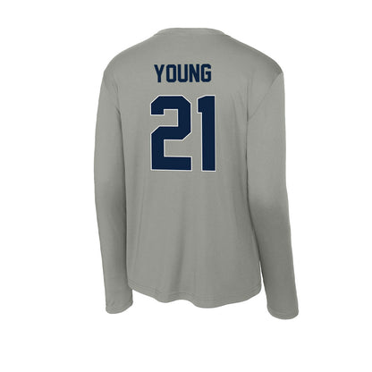 Xavier - NCAA Women's Basketball : Audia Young - Activewear Long Sleeve T-Shirt-1