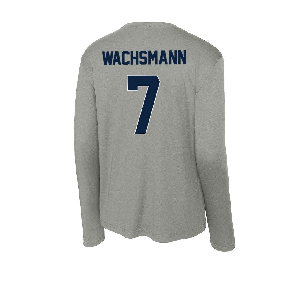 Xavier - NCAA Baseball : Isaac Wachsmann - Activewear Long Sleeve T-Shirt-1