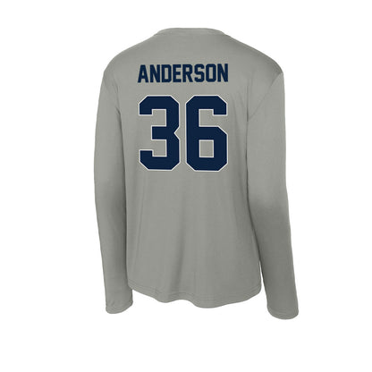 Xavier - NCAA Baseball : Caleb Anderson - Activewear Long Sleeve T-Shirt-1