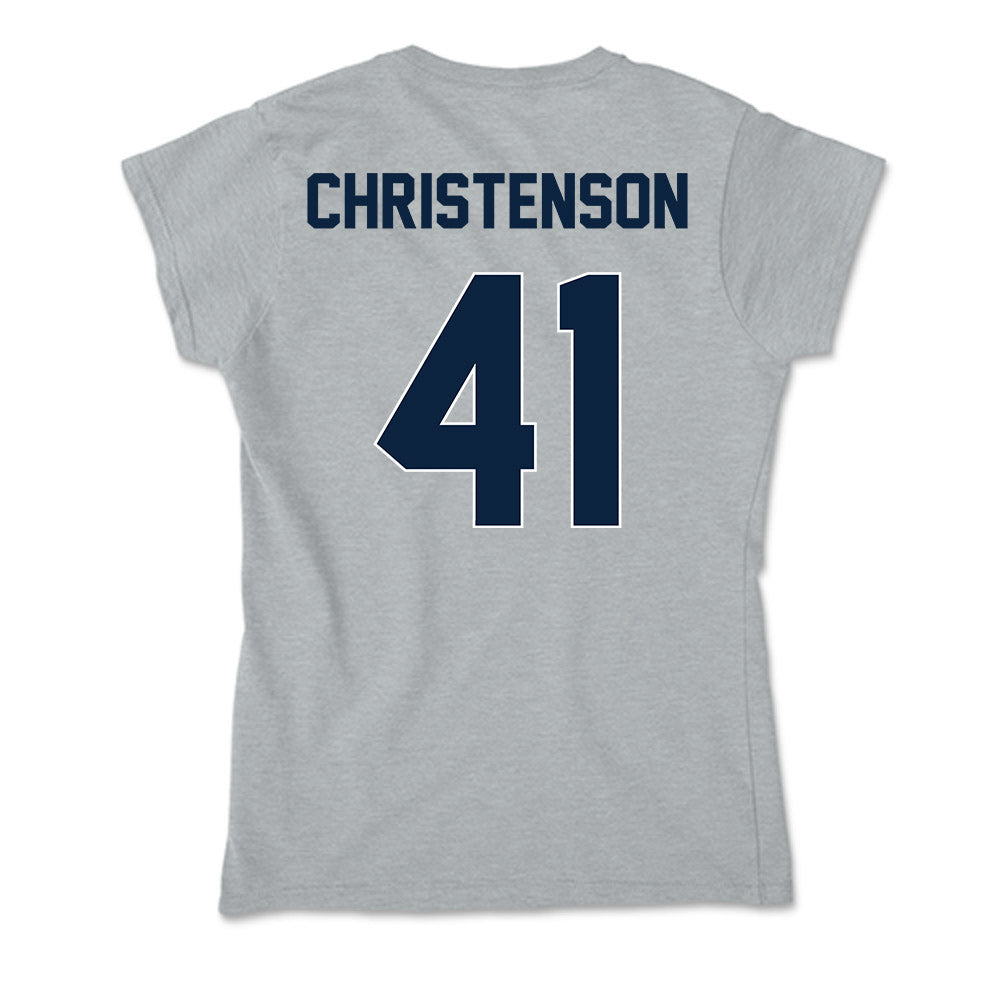 Xavier - NCAA Baseball : Carter Christenson - Soft Style Women’s T-Shirt-1