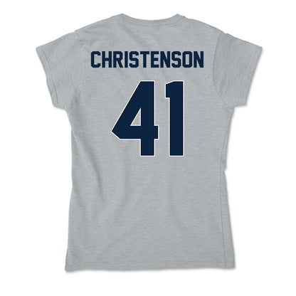 Xavier - NCAA Baseball : Carter Christenson - Soft Style Women’s T-Shirt-1