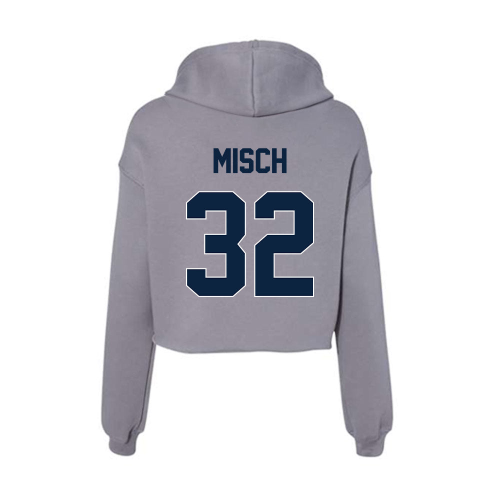 Xavier - NCAA Baseball : Connor Misch - Women's Crop Fleece Hoodie-1