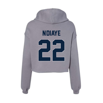 Xavier - NCAA Men's Basketball : Pape N'Diaye - Women's Crop Fleece Hoodie-1
