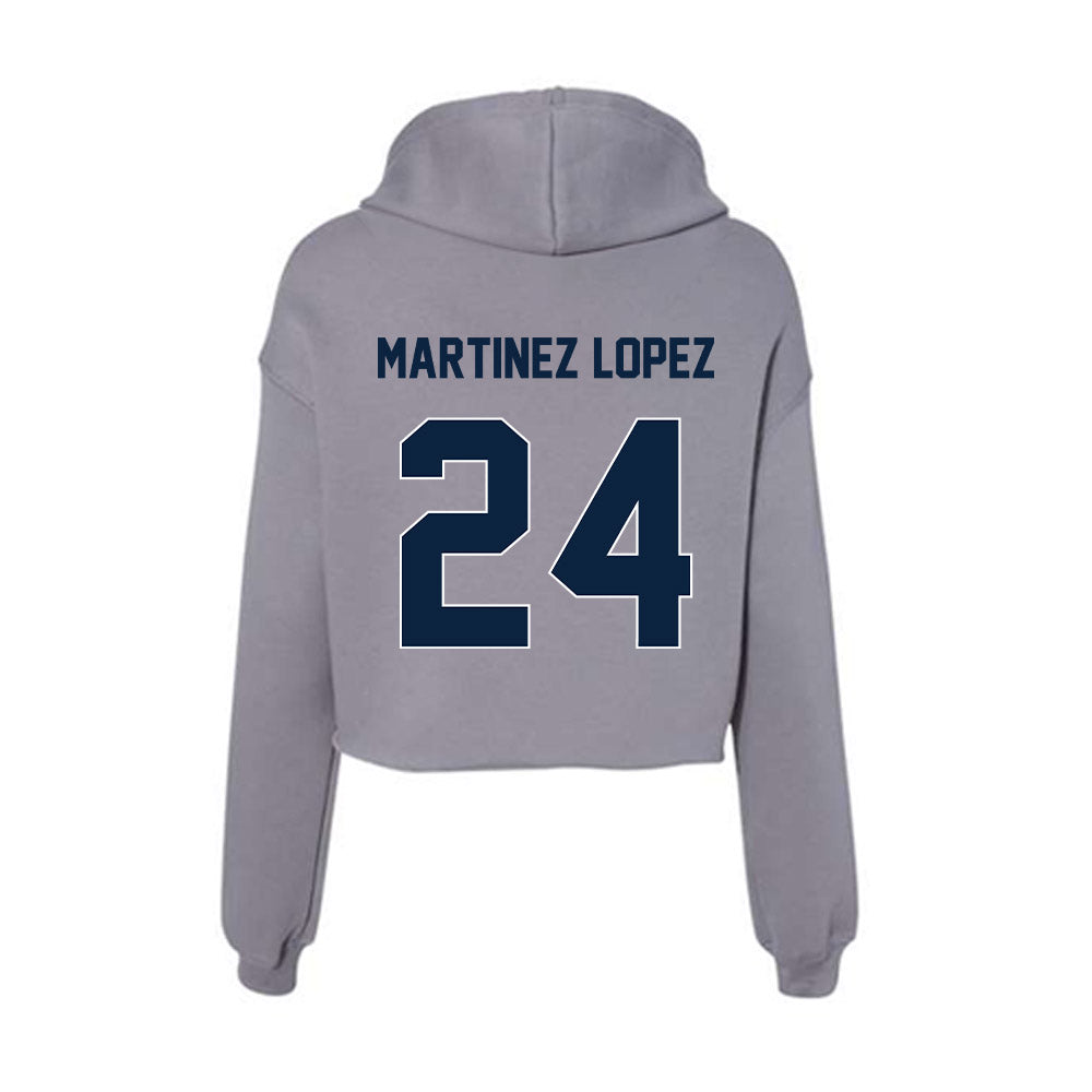 Xavier - NCAA Women's Basketball : Lucia Martinez Lopez - Women's Crop Fleece Hoodie-1