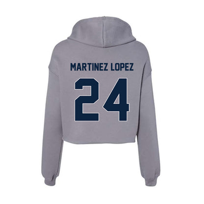 Xavier - NCAA Women's Basketball : Lucia Martinez Lopez - Women's Crop Fleece Hoodie-1