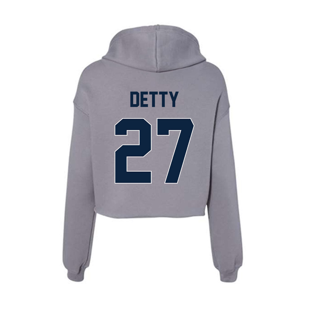 Xavier - NCAA Men's Soccer : Ely Detty - Women's Crop Fleece Hoodie-1