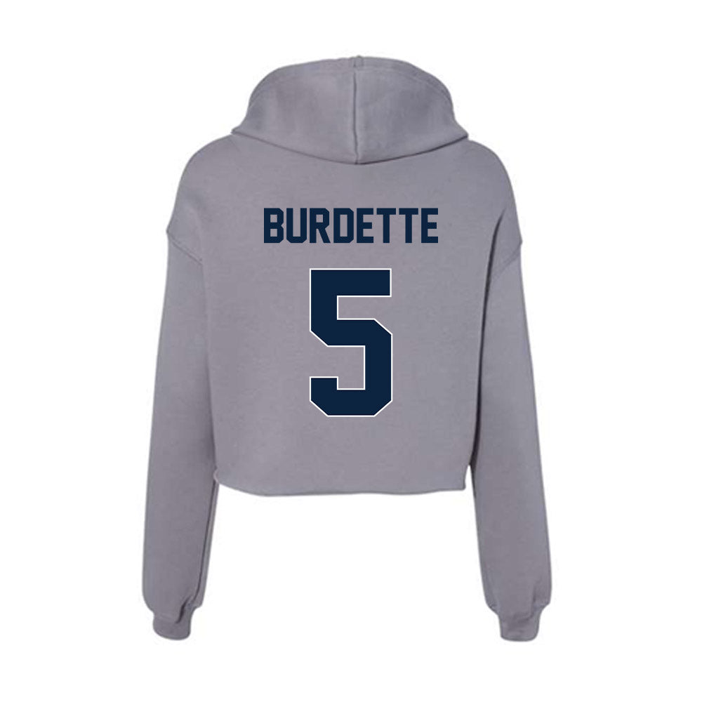 Xavier - NCAA Baseball : Clay Burdette - Women's Crop Fleece Hoodie-1