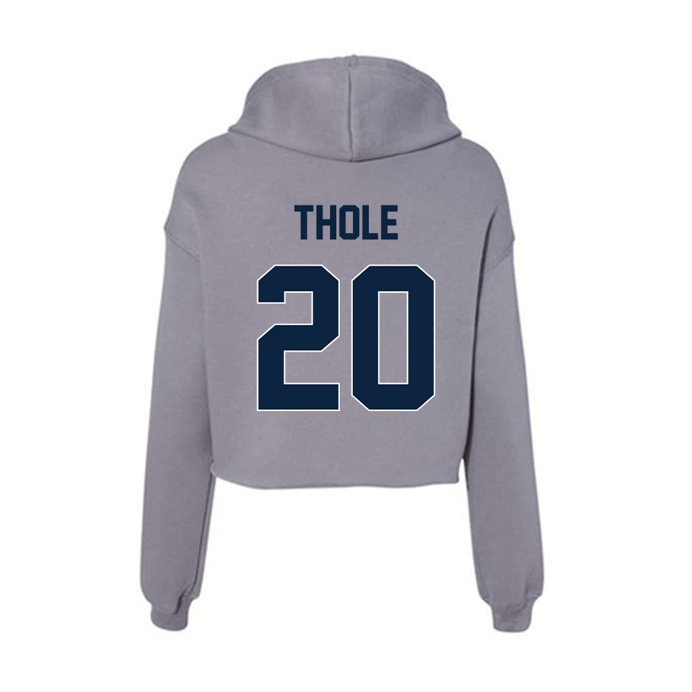 Xavier - NCAA Men's Basketball : Henry Thole - Women's Crop Fleece Hoodie-1