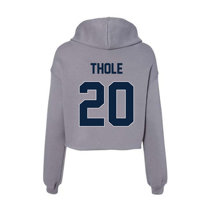 Xavier - NCAA Men's Basketball : Henry Thole - Women's Crop Fleece Hoodie-1