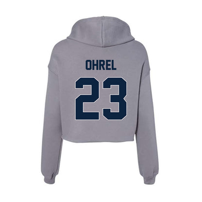 Xavier - NCAA Women's Lacrosse : Riley Ohrel - Women's Crop Fleece Hoodie-1