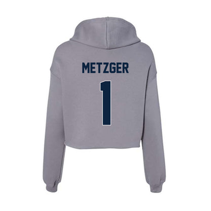 Xavier - NCAA Women's Lacrosse : Mackenzie Metzger - Women's Crop Fleece Hoodie-1