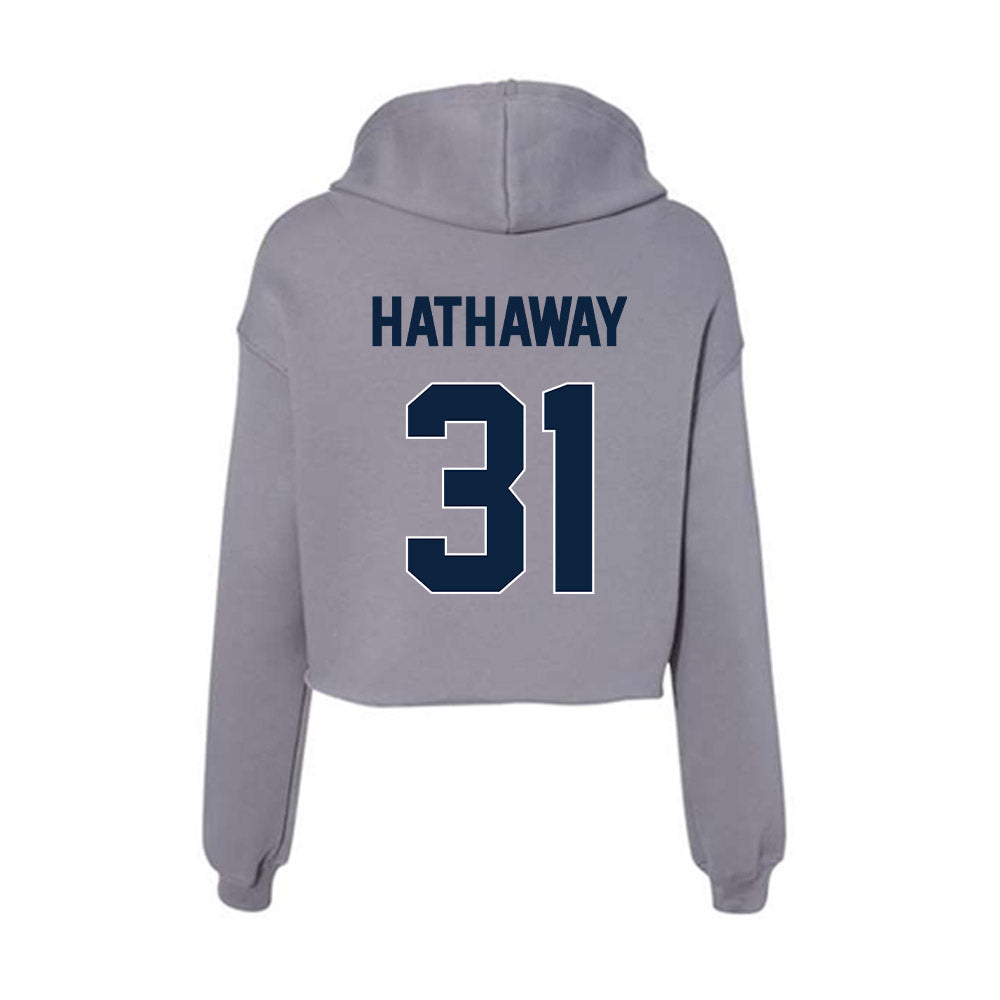 Xavier - NCAA Women's Lacrosse : Genevieve Hathaway - Women's Crop Fleece Hoodie-1