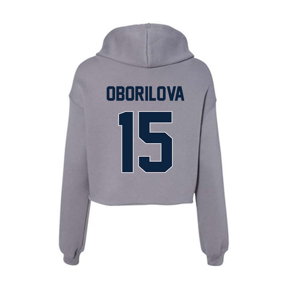 Xavier - NCAA Women's Basketball : Petra Oborilova - Women's Crop Fleece Hoodie-1