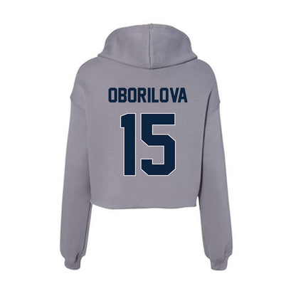 Xavier - NCAA Women's Basketball : Petra Oborilova - Women's Crop Fleece Hoodie-1