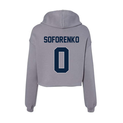 Xavier - NCAA Women's Lacrosse : Bailey Soforenko - Women's Crop Fleece Hoodie-1