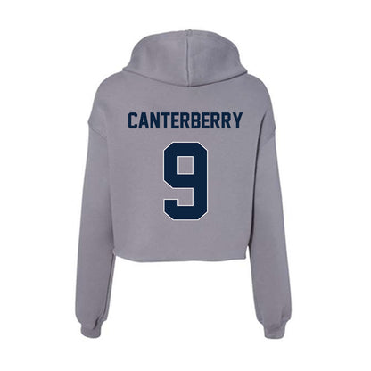 Xavier - NCAA Baseball : Donavan Canterberry - Women's Crop Fleece Hoodie-1
