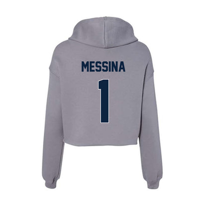 Xavier - NCAA Men's Basketball : Malik Messina - Women's Crop Fleece Hoodie-1